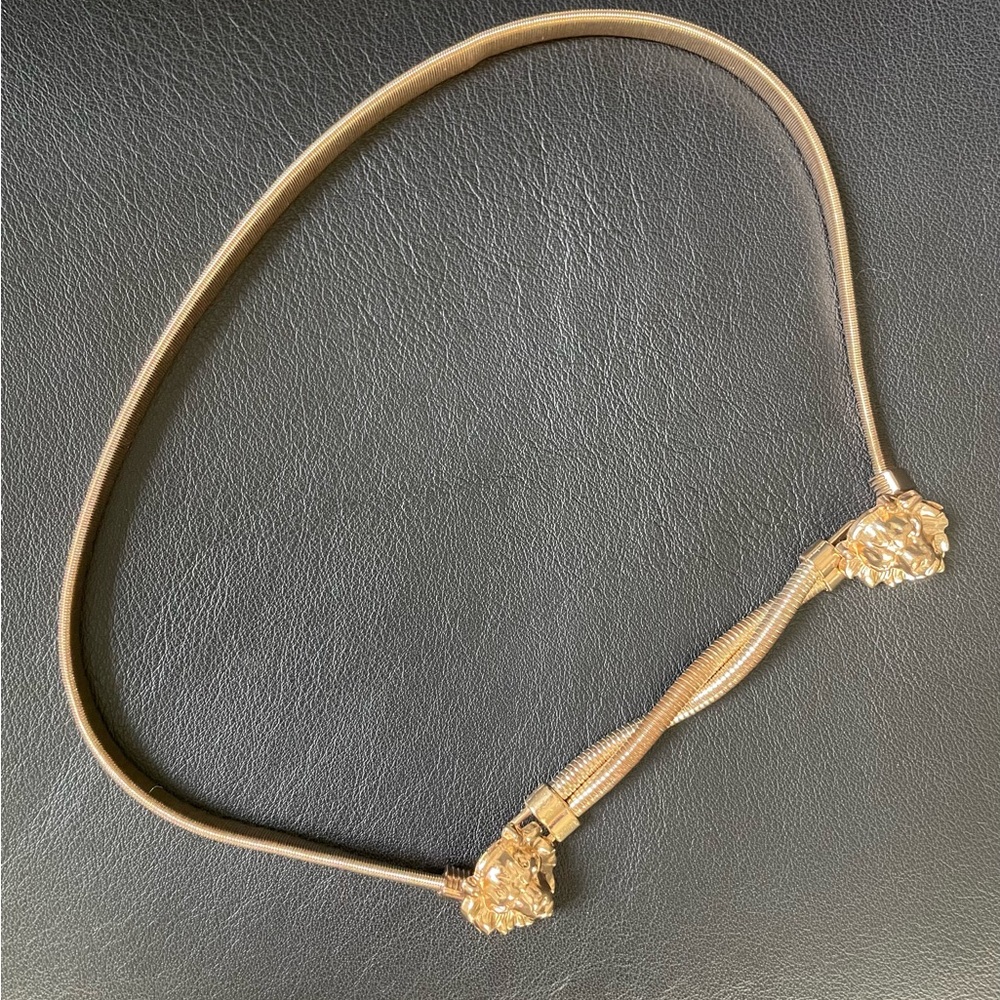 Golden Metallic Spring Chain Belt